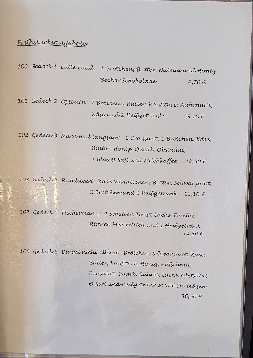Menu - Café Zur Schleuse | Landrecht photo 1